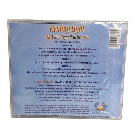 Healing Light Daily Yoga Practice 2 CD Set Guided Practice Music New Sealed 2006 - Picture 2 of 3